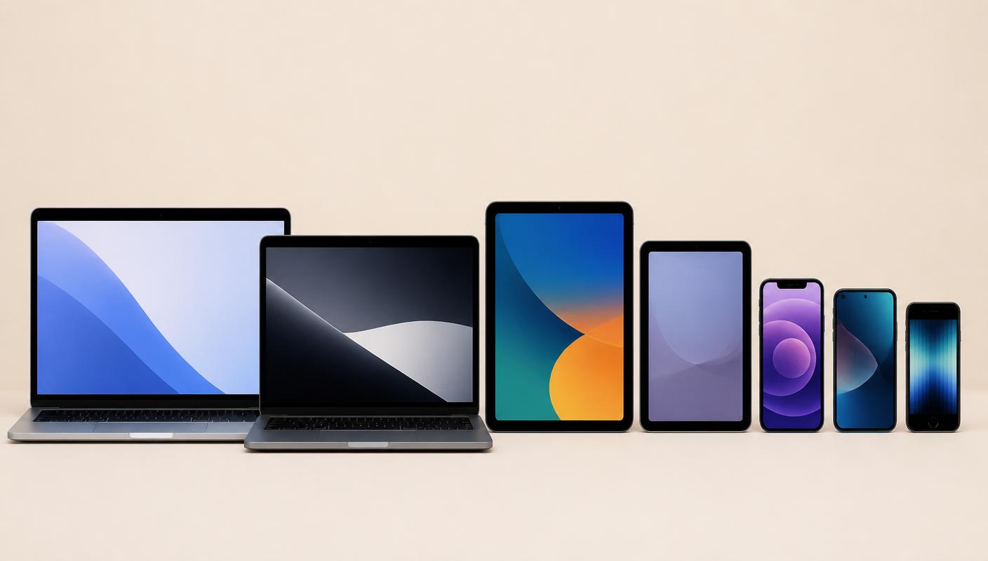 Reihe generalüberholter Laptops, Tablets und Smartphones